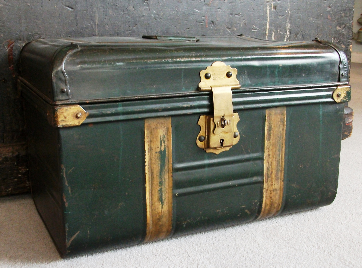 Painted Metal Trunk